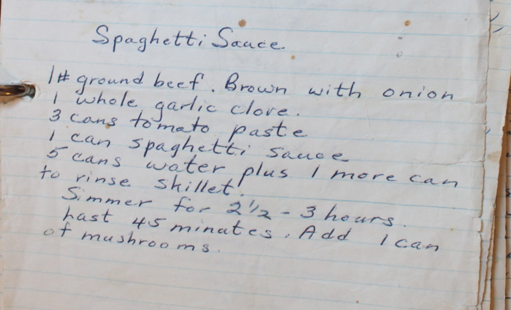 spaghetti sauce recipe